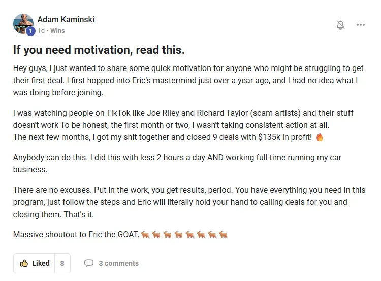 Deal Makers Academy Testimonial